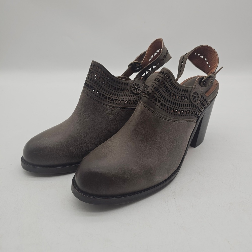 Ariat Chaparral Leather Sling Back Mule Heel Western Boho Comfort  8.5 Festival